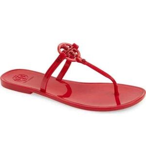 Tory Burch Mini Miller Flat Sandal Ruby Red